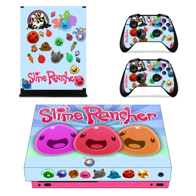 Slime Rancher decal skin for Xbox one X Console and 2 Controllers