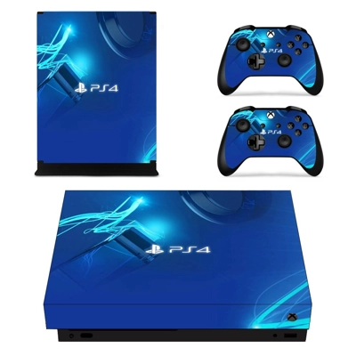 PS4 Classic decal skin for Xbox one X Console and 2 Controllers
