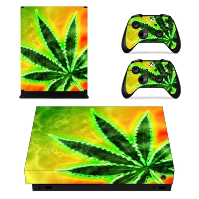 Weed Leaf decal skin for Xbox one X Console and 2 Controll.. Weed Leaf decal skin for Xbox one X Console and 2 Controll..