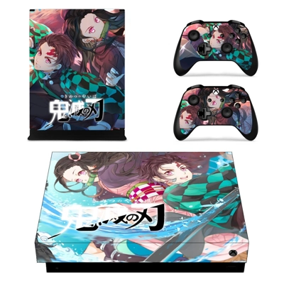 Demon Slayer decal skin for Xbox one X Console and 2 Contr.. Demon Slayer decal skin for Xbox one X Console and 2 Contr..