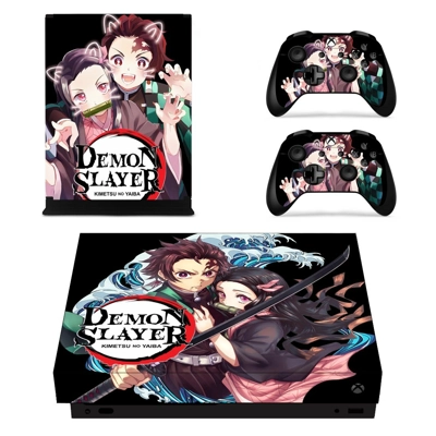 Demon Slayer decal skin for Xbox one X Console and 2 Contr.. Demon Slayer decal skin for Xbox one X Console and 2 Contr..