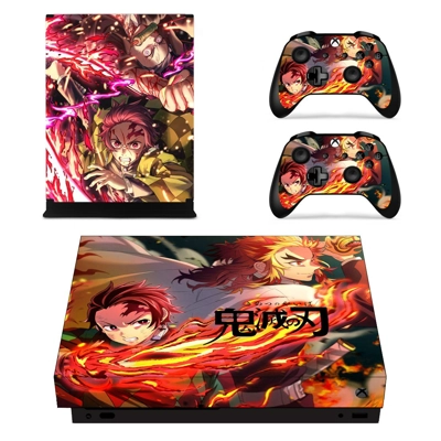 Demon Slayer decal skin for Xbox one X Console and 2 Contr.. Demon Slayer decal skin for Xbox one X Console and 2 Contr..