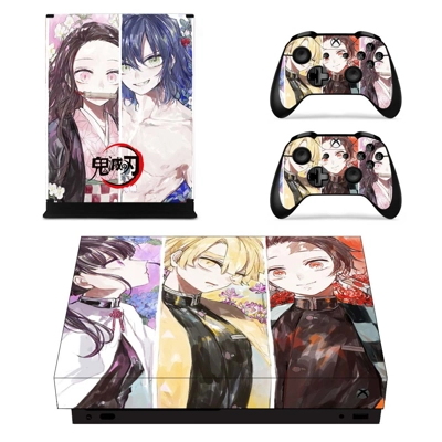 Demon Slayer decal skin for Xbox one X Console and 2 Contr.. Demon Slayer decal skin for Xbox one X Console and 2 Contr..