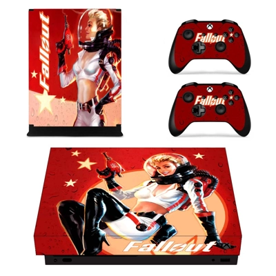 Fallout decal skin for Xbox one X Console and 2 Controllers Fallout decal skin for Xbox one X Console and 2 Controllers