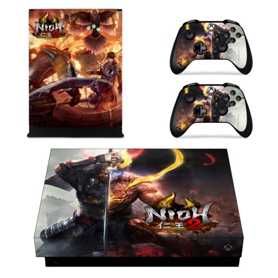 Nioh 2 decal skin for Xbox one X Console and 2 Controllers Nioh 2 decal skin for Xbox one X Console and 2 Controllers