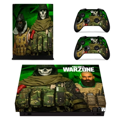 COD Warzone decal skin for Xbox one X Console and 2 Controllers