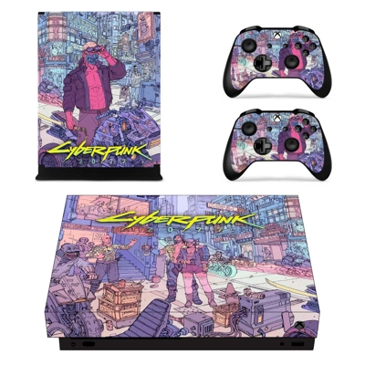 Cyberpunk 2077 decal skin for Xbox one X Console and 2 Con.. Cyberpunk 2077 decal skin for Xbox one X Console and 2 Con..