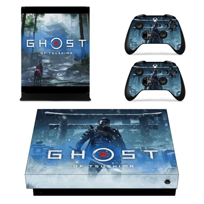 Ghost of Tsushima decal skin for Xbox one X Console and 2 Controllers
