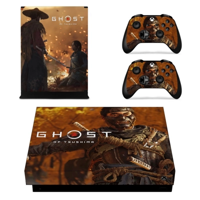 Ghost of Tsushima decal skin for Xbox one X Console and 2 Controllers