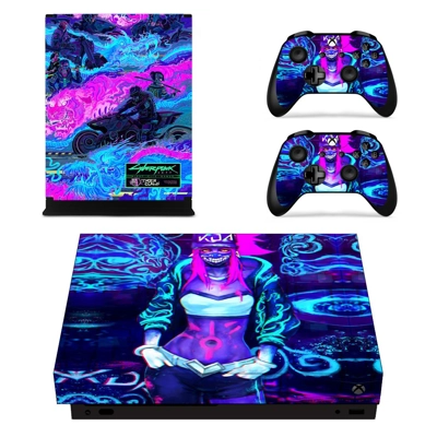 Cyberpunk 2077 decal skin for Xbox one X Console and 2 Con.. Cyberpunk 2077 decal skin for Xbox one X Console and 2 Con..