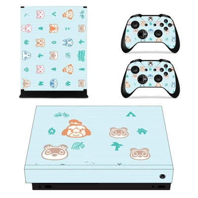 Animal Crossing decal skin for Xbox one X Console and 2 Controllers