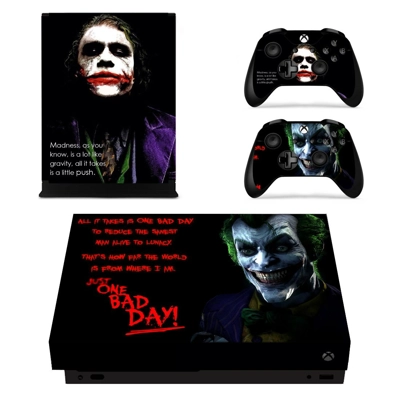 Joker decal skin for Xbox one X Console and 2 Controllers Joker decal skin for Xbox one X Console and 2 Controllers
