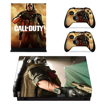 Call of Duty decal skin for Xbox one X Console and 2 Controllers