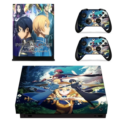Alicization Lycoris decal skin for Xbox one X Console and 2 Controllers