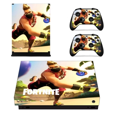Fortnite decal skin for Xbox one X Console and 2 Controllers