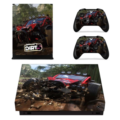Dirt 5 decal skin for Xbox one X Console and 2 Controllers Dirt 5 decal skin for Xbox one X Console and 2 Controllers