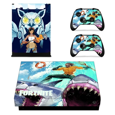 Fortnite decal skin for Xbox one X Console and 2 Controllers