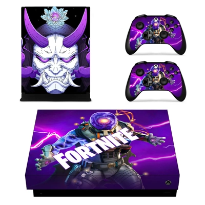 Fortnite decal skin for Xbox one X Console and 2 Controllers Fortnite decal skin for Xbox one X Console and 2 Controllers