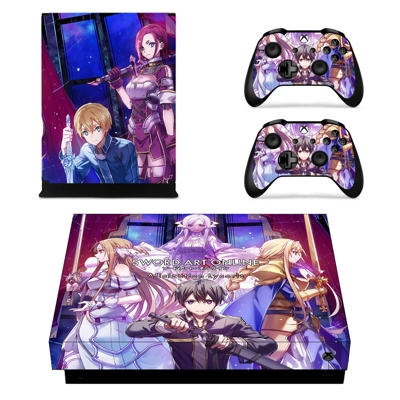 Alicization Lycoris decal skin for Xbox one X Console and 2 Controllers