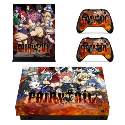 Fairy Tail decal skin for Xbox one X Console and 2 Controllers