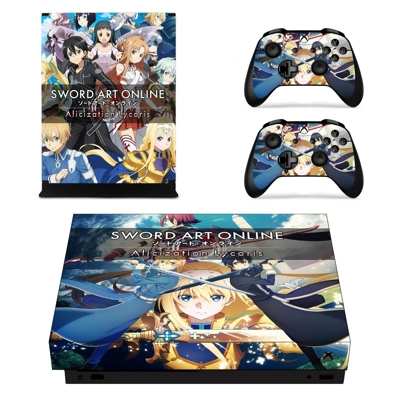 Alicization Lycoris decal skin for Xbox one X Console and 2 Controllers