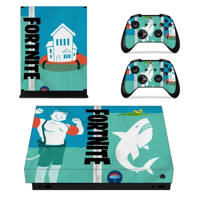 Fortnite decal skin for Xbox one X Console and 2 Controllers Fortnite decal skin for Xbox one X Console and 2 Controllers