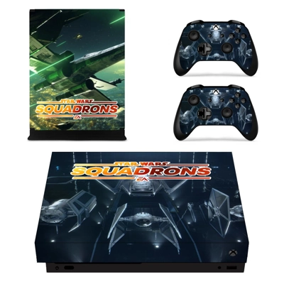Star wars squadrons decal skin for Xbox one X Console and 2 Controllers