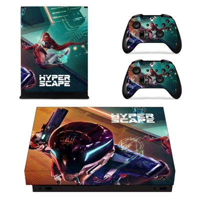 Super Hunting City decal skin for Xbox one X Console and 2 Controllers