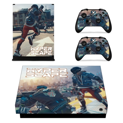 Super Hunting City decal skin for Xbox one X Console and 2 Controllers