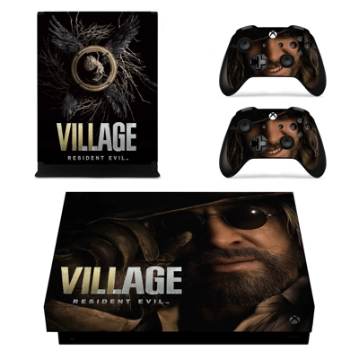 Resident Evil decal skin for Xbox one X Console and 2 Controllers