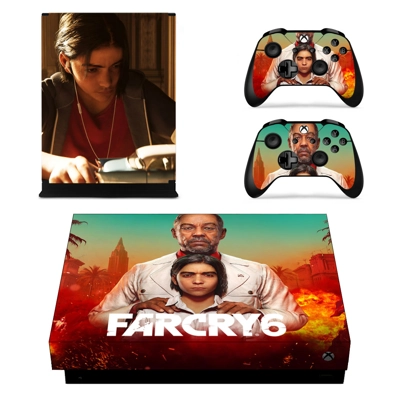 Far Cry decal skin for Xbox one X Console and 2 Controllers Far Cry decal skin for Xbox one X Console and 2 Controllers