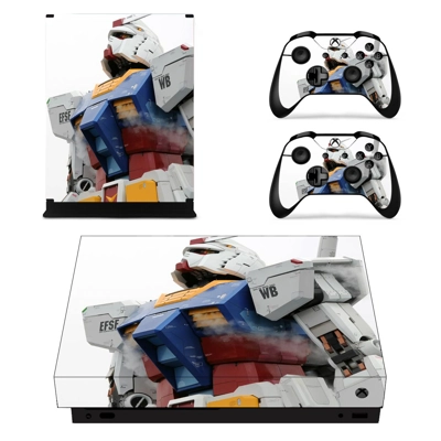 Gundam decal skin for Xbox one X Console and 2 Controllers