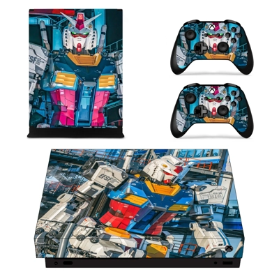 Gundam decal skin for Xbox one X Console and 2 Controllers
