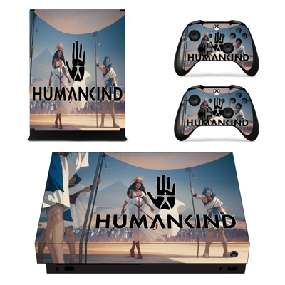 Humankind decal skin for Xbox one X Console and 2 Controllers