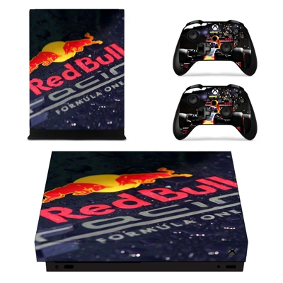 Red Bull decal skin for Xbox one X Console and 2 Controllers