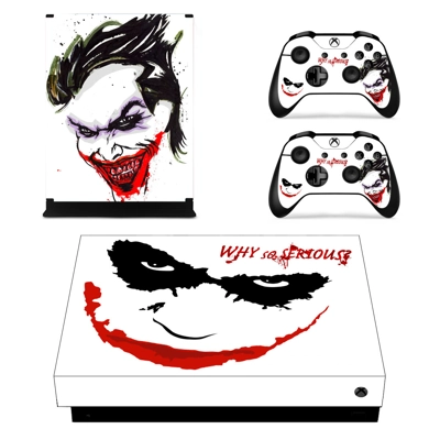 Joker decal skin for Xbox one X Console and 2 Controllers