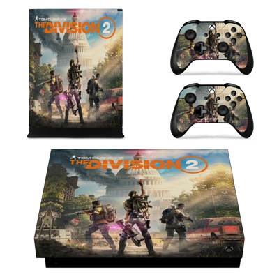 The Division 2 decal skin for Xbox one X Console and 2 Con.. The Division 2 decal skin for Xbox one X Console and 2 Con..
