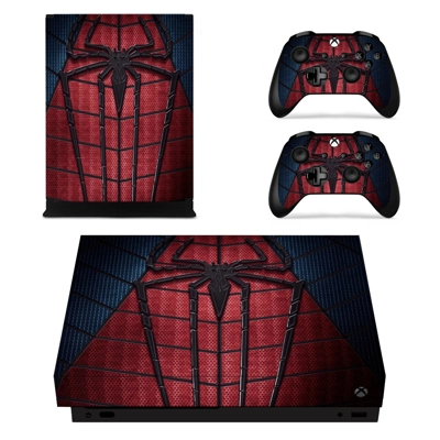 Spider Man decal skin for Xbox one X Console and 2 Control.. Spider Man decal skin for Xbox one X Console and 2 Control..