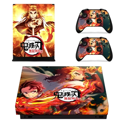 Demon Slayer decal skin for Xbox one X Console and 2 Controllers