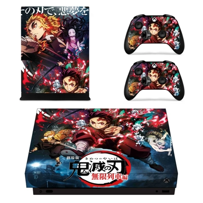 Demon Slayer decal skin for Xbox one X Console and 2 Controllers