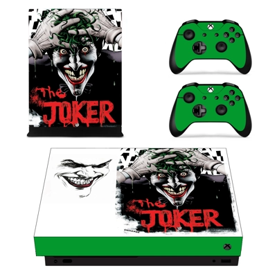 Joker decal skin for Xbox one X Console and 2 Controllers