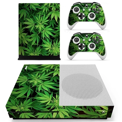 Weed decal skin for Xbox one S Console and 2 Controllers Weed decal skin for Xbox one S Console and 2 Controllers
