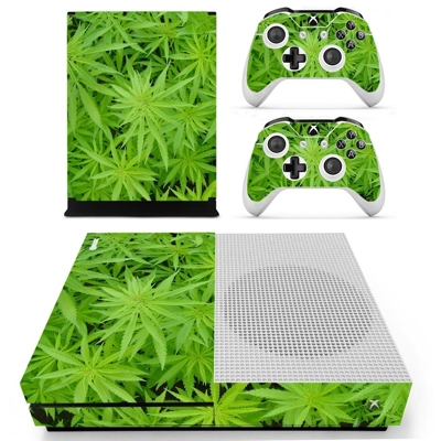 Weed leaves decal skin for Xbox one S Console and 2 Controllers