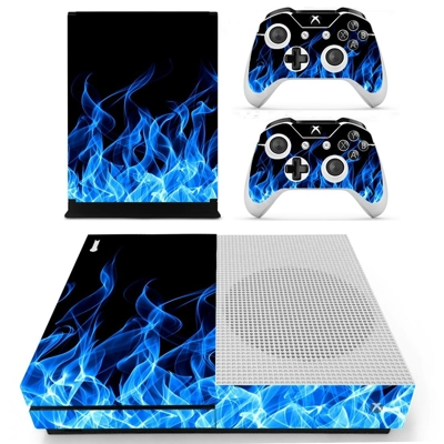 Blue Fire flame decal skin for Xbox one S Console and 2 Co.. Blue Fire flame decal skin for Xbox one S Console and 2 Co..