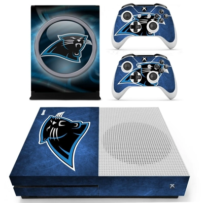 Carolina panthers decal skin for Xbox one S Console and 2 .. Carolina panthers decal skin for Xbox one S Console and 2 ..