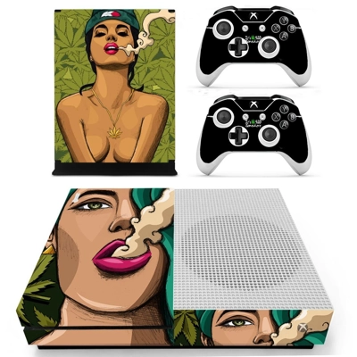 Ciger Girl decal skin for Xbox one S Console and 2 Control.. Ciger Girl decal skin for Xbox one S Console and 2 Control..