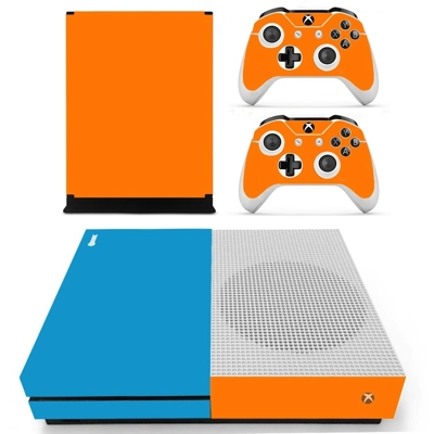 Orange pink decal skin for Xbox one S Console and 2 Controllers