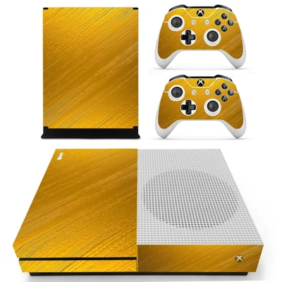 Golden color decal skin for Xbox one S Console and 2 Contr.. Golden color decal skin for Xbox one S Console and 2 Contr..