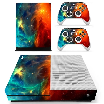 Space scene decal skin for Xbox one S Console and 2 Controllers