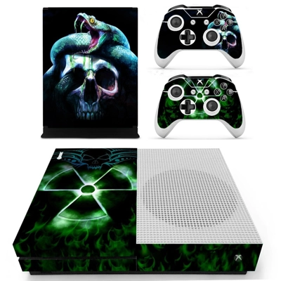 Skull and snake decal skin for Xbox one S Console and 2 Co.. Skull and snake decal skin for Xbox one S Console and 2 Co..